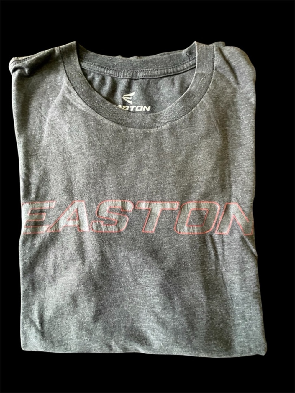 🔥Ts 3/$15 or 5/$20 Easton Men’s Size Small Heather Gray Tee with Red-Outlines